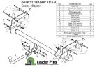 Фаркоп Leader Plus R115-A RENAULT Duster 4WD 2011-2015, 2015- без выреза бампера, Renault Duster 2WD 2011-2015, 2015-, Nissan Terrano 2014- требуется подрезка бампера. Нагрузки 1200/75 кг