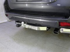 Фаркоп ТСС с фланцевым шаром надпись "Prado" для Toyota Land Cruiser Prado 150 2009+